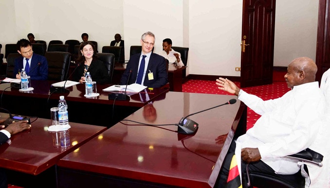 The IMF team with President Museveni at State House, Entebbe. Photo: State House