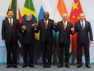 The presidents of the five BRICS countries