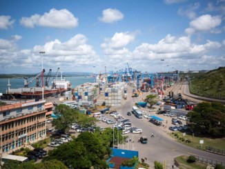 Containers at Mombasa Port in Kenya