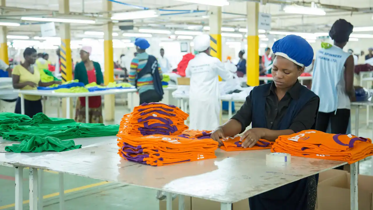 A female worker at a garments factory