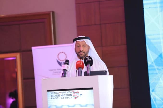 Male business executive addressing a business forum