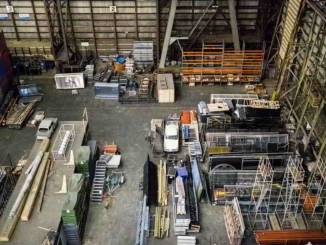 An industrial storage area